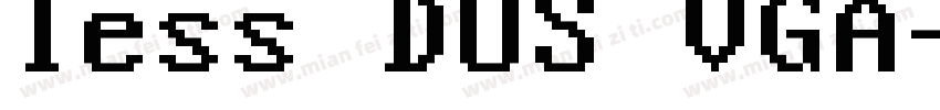less DOS VGA字体转换